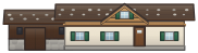 A chalet drawn by the same code with different choices