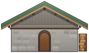 A chalet drawn by the same code with different choices