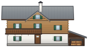 A chalet drawn by the same code with different choices