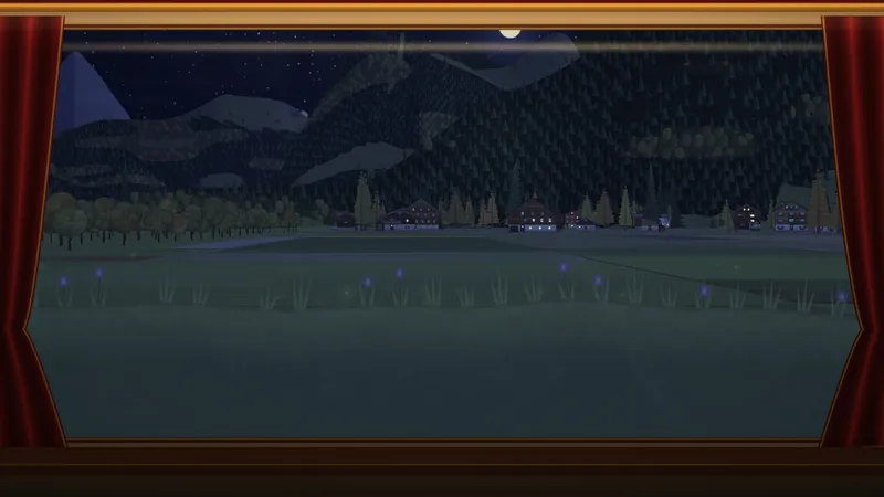 Night in an Alpine village