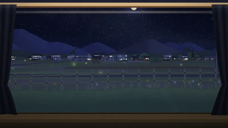 Night in a Japanese town